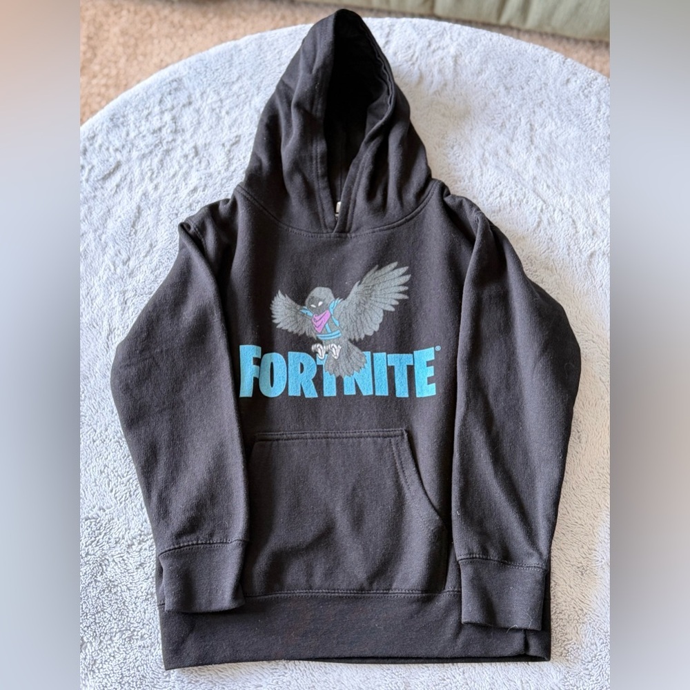 Fortnite Black Hoodie with White Logo Label